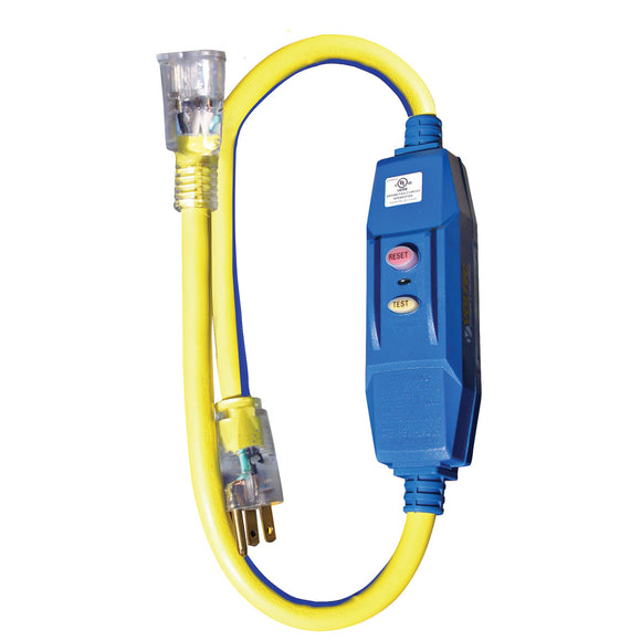 Voltec 20 Amp In-Line GFCI Adapter with Lighted End - 12 gauge