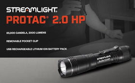 ProTac® 2.0 HP – 2,000 Lumen Rechargeable High-Performance Flashlight (SL-B50 Battery)