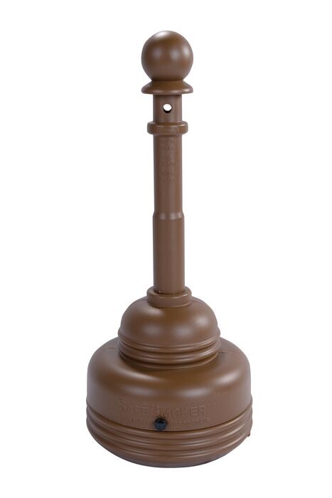 Eagle 5 Quart Outdoor Ashtray, SafeSmoker™, Brown - 1206BROWN — product view