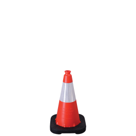 Enviro Cone, 18" w/ Base, (1) 6" 3M Reflective (3310) Collar, 3lbs.