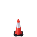 Enviro Cone, 18" w/ Base, (1) 6" 3M Reflective (3310) Collar, 3lbs.