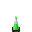 Enviro Cone, 18" Lime w/ Base, (1) 6" 3M Reflective (3310) Collar, 3lbs.