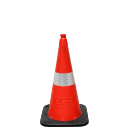 Enviro Cone, 28" w/ Base, Position 1 4" 3M Reflective (3310) Collar, 7lbs.