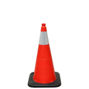 Enviro Cone, 28" w/ Base, (1) 6" 3M Reflective (3310) Collar, 7lbs.