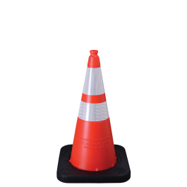 Enviro Cone, 28" w/ Base, (1) 6" & (1) 4" 3M Reflective (3310) Collars, 10lbs.