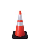 Enviro Cone, 28" w/ Base, (1) 6" & (1) 4" 3M Reflective Collars, 12lbs.