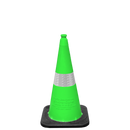 Enviro Cone, 28" Lime w/ Base, Position 2 - 4" 3M Reflective (3310) Collar, 7lbs.