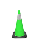 Enviro Cone, 28" Lime w/ Base, Position 1 - 6" 3M Reflective (3310) Collar, 7lbs.