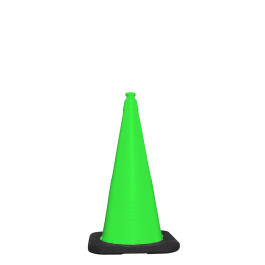 Enviro Cone, 28" Lime w/ Base, No Reflective Collars, 10lbs.