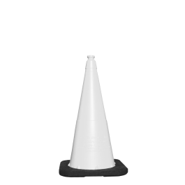 Enviro Cone, 28" White w/Base, No Reflective Collars, 7lbs.