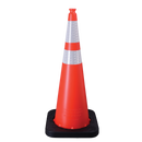 Enviro Cone, 36" w/Base, (1) 6" & (1) 4" 3M Reflective (3310) Collars, 12lbs.