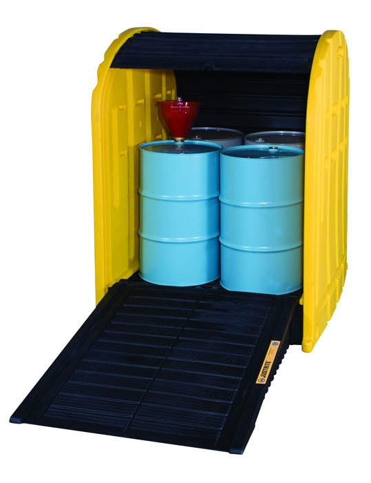 Justrite 4 Drum DrumShed™ With Rolltop Doors, EcoPolyBlend™ - 28676 — additional manufacturer view