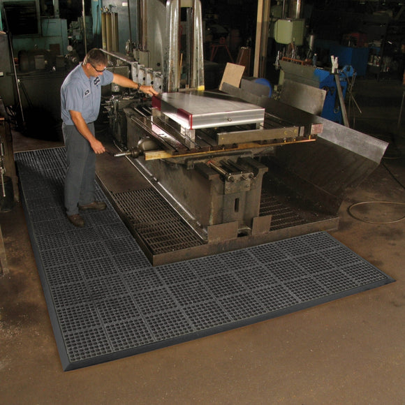 NoTrax Interlock Drainage Anti-Fatigue Mat Grit-Step™ 505 — 505S0033BL — application example