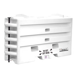 43" Sentry Water Cable Barrier Wall TL2/TL3, White, w/ T-Pin, Fill Cap & Drain Plug