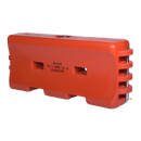 Water Cable Barrier, MASH TL1 & TL2, Orange w/ 3 molded in steel cables, Steel Connection Pin, Plastic Fill Hole Cap & Drain Plug...