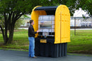 Justrite IBC Outdoor Shed With Pallet, Forklift Pockets, Rolltop Doors, EcoPolyBlend™ - 28677 — additional manufacturer view