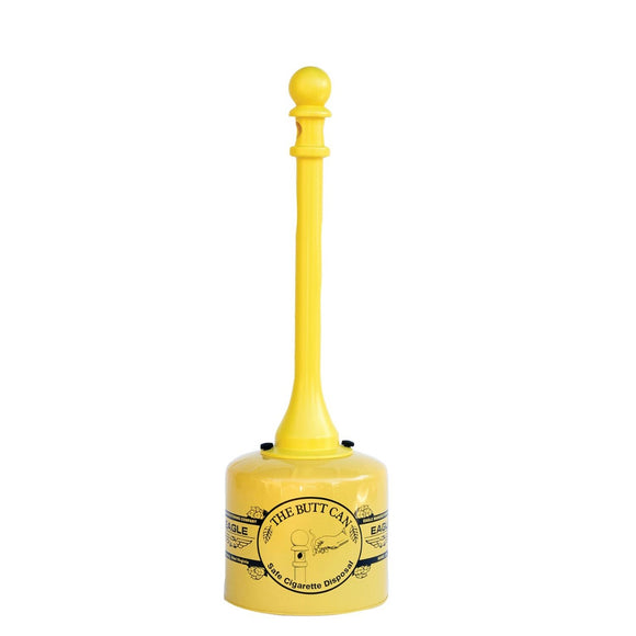Eagle 5 Gallon Metal and Poly Butt Can, Yellow - 1205 — product view