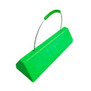Checkers 24" Single SafeRay™ Hi Viz Commercial Aircraft Chock for Narrow and Wide Body Aircraft with Cable Handle and Urethane Grip, Green - CAC24 — product view