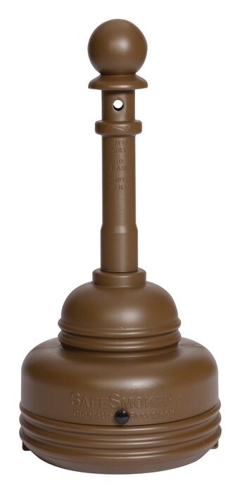 Eagle 5 Quart Outdoor Ashtray, SafeSmoker™, Brown - 1206BROWN — additional manufacturer view