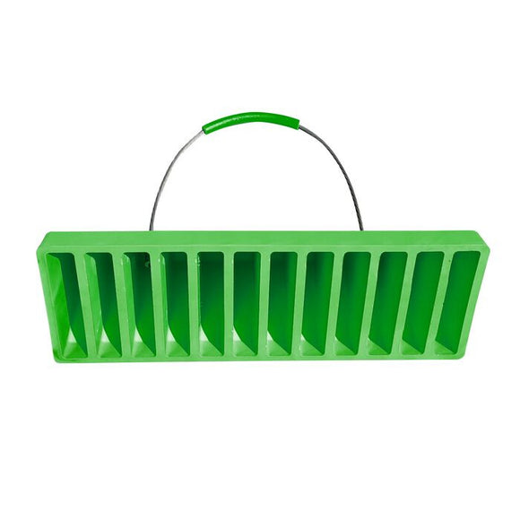 Checkers 24" Single SafeRay™ Hi Viz Commercial Aircraft Chock for Narrow and Wide Body Aircraft with Cable Handle and Urethane Grip, Green - CAC24 — additional manufacturer view