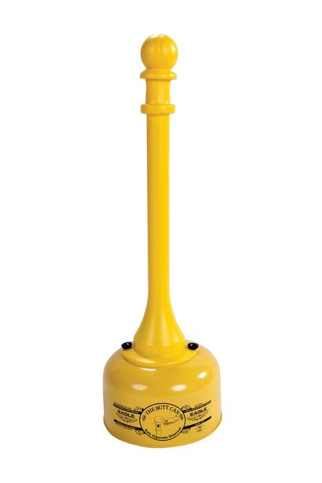 Eagle 2 Gallon Metal and Poly Butt Can, Yellow - 1202 — product view