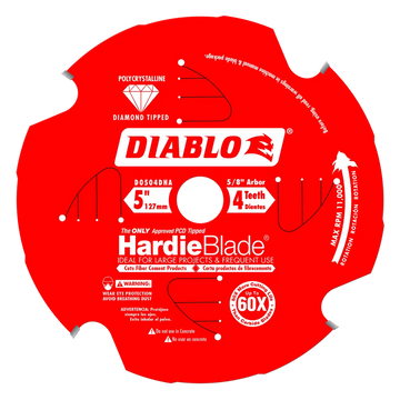 5 In. X 4 Tooth (Pcd) Fiber Cement Hardieblade-D0504DHA-2034
