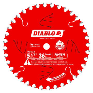 5-3/8 In. X 36 Tooth Finish Trim Saw Blade-D0536X-2039
