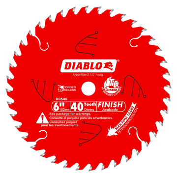 6 In. X 40 Tooth Finish Saw Blade For Port-Cable Saw Boss-D0640X-2052