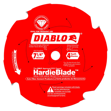 7-1/4 In. X 4 Tooth (Pcd) Fiber Cement Hardieblade-D0704DH-2058