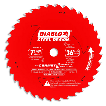 7-1/4 In. X 36?Tooth Steel Demon Cermet Ii Saw Blade For Metal & Stainless Steels-D0736CF-2066