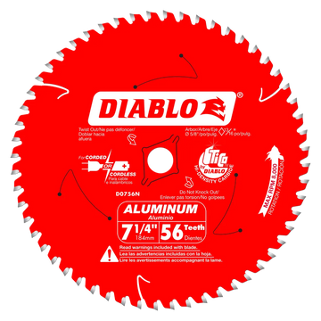 7-1/4 In. X 56 Tooth Thick Aluminum Cutting Saw Blade-D0756N-2073