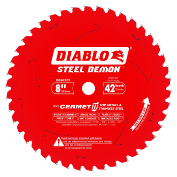 8 In. X 42 Tooth Steel Demon Cermet Ii Saw Blade For Metals And Stainless Steel-D0842CF-2080