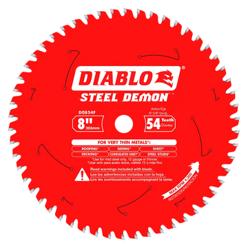 8 In. X 54 Tooth Steel Demon Carbide-Tipped Saw Blade For Metal-D0854F-2081