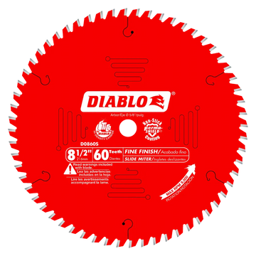 8-1/2 In. X 60 Tooth Fine Finish Saw Blade-D0860S-2082