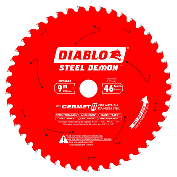 9 In. X 46 Tooth Steel Demon Cermet Ii Saw Blade For Metals And Stainless Steel-D0946CF-2084