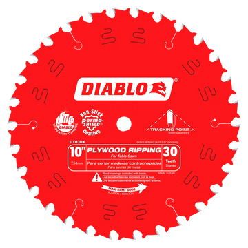 10 In. X 30 Tooth Plywood Ripping Blade-D1030X-2088