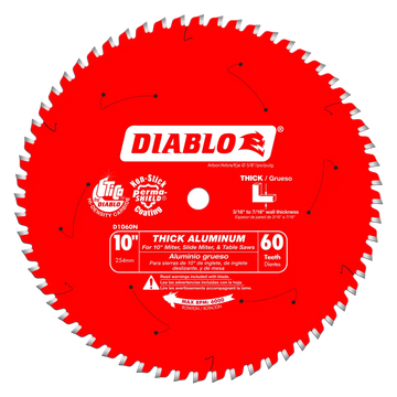 10 In. X 60 Tooth Thick Aluminum Cutting Saw Blade-D1060N-2095