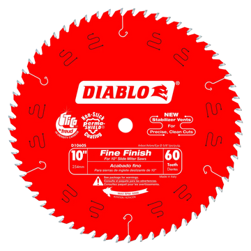 10 In. X 60 Tooth Fine Finish Slide Miter Saw Blade-D1060S-2096