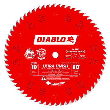 10 In. X 80 Tooth Ultra Finish Saw Blade-D1080X-2101