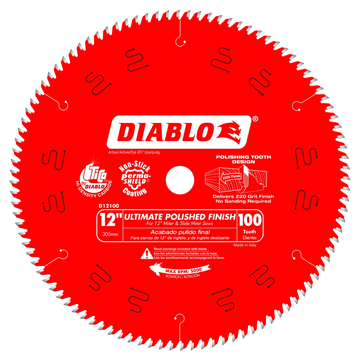 12 In. X 100 Tooth Ultimate Polished Finish Saw Blade-D12100X-2105