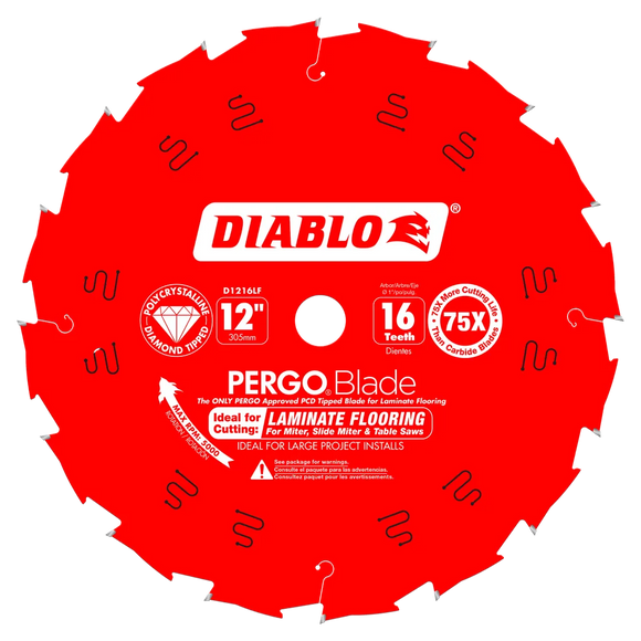 12 In. X 16 Tooth (Pcd) Laminate Flooring Pergoblade-D1216LF-2107