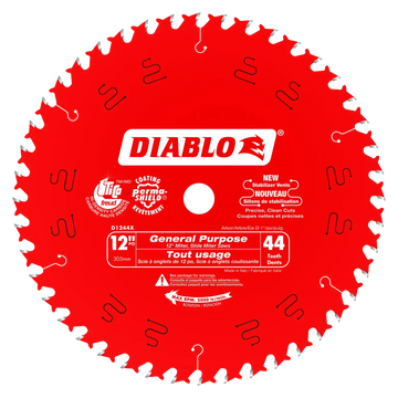 12 In. X 44 Tooth General Purpose Wood Saw Blade-D1244X-2106