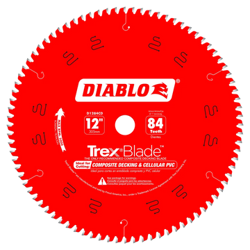 12 In. X 84 Tooth Composite Material/Plastics Trexblade-D1284CD-2113
