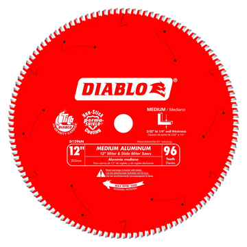 12 In. X 96 Tooth Medium Aluminum Saw Blade-D1296N-2116