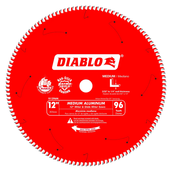 12 In. X 96 Tooth Medium Aluminum Saw Blade-D1296N-2116