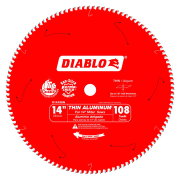 14 In. X 108 Tooth Thin Aluminum Cutting Saw Blade-D14108N-2115