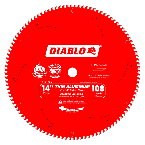 14 In. X 108 Tooth Thin Aluminum Cutting Saw Blade-D14108N-2115