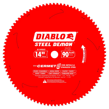 14 In. X 90 Tooth Steel Demon Cermet Ii Saw Blade For Metals And Stainless Steel-D1490CF-2119