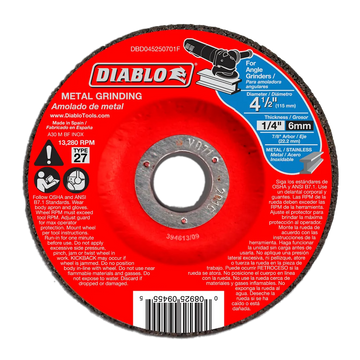 4-1/2 in. Metal Grinding Disc - Type 27 | Diablo Tools | PCS