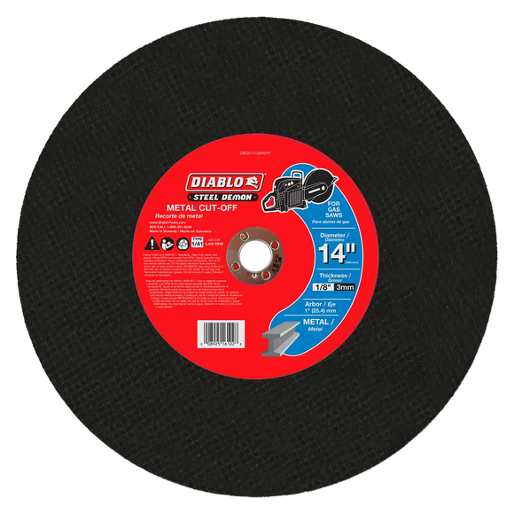 Steel Demon 14 in. Metal High Speed Cut Off Disc 1 in. | Diablo Tools | PCS